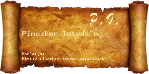 Pinczker István névjegykártya